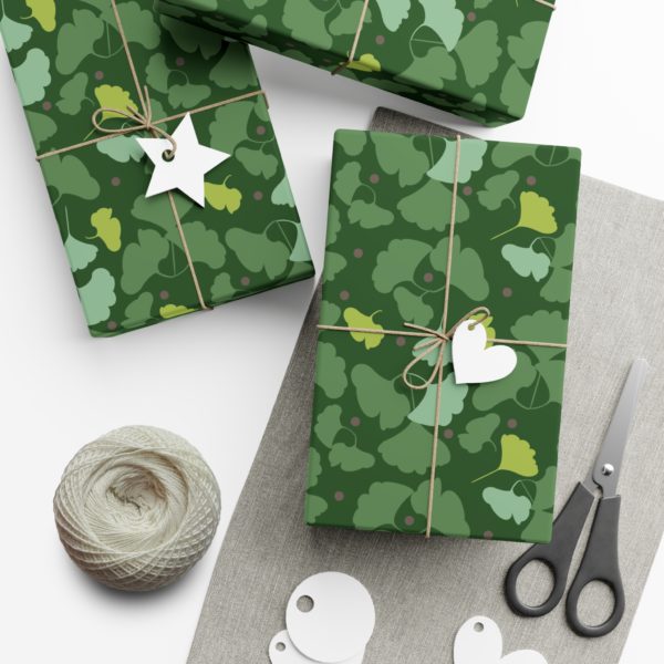 Gingko Leaves Gift Wrap Paper